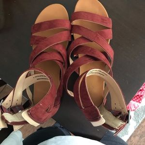Maroon Gladiator Sandals size 11